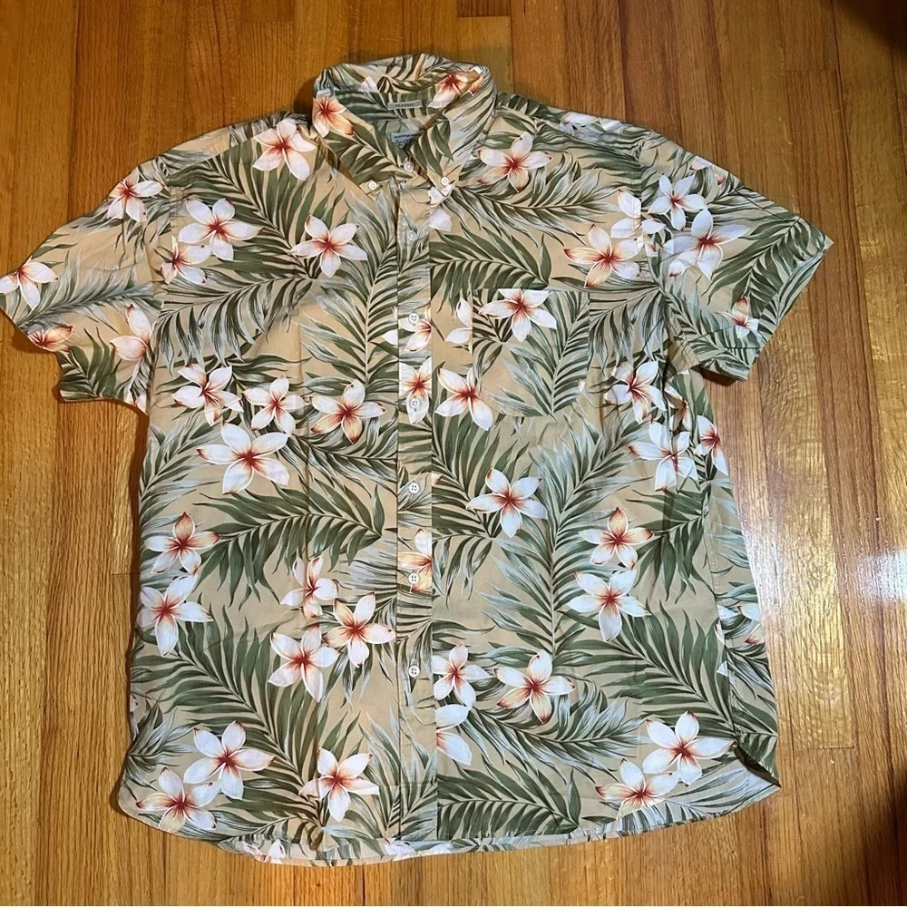 J. Crew Short-sleeve Floral classic fit shirt Size XL (e5